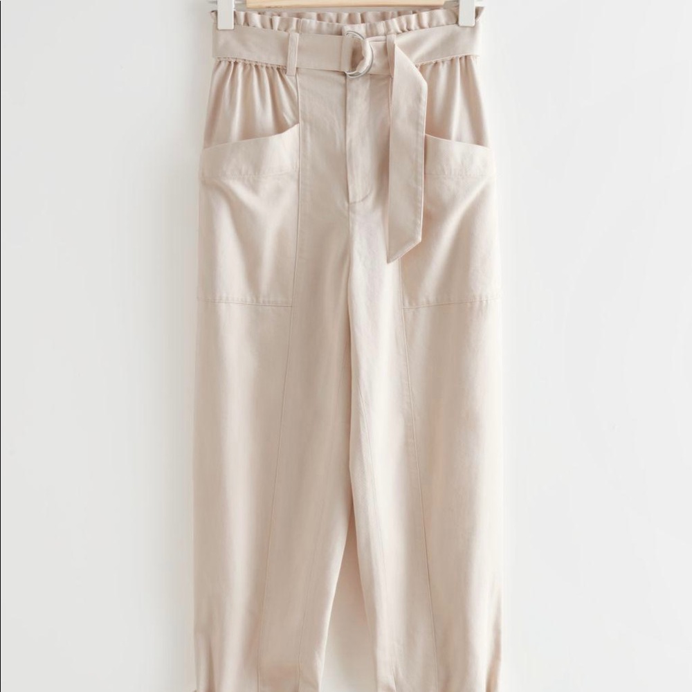 & Other Stories Relaxed Paper Bag Trousers